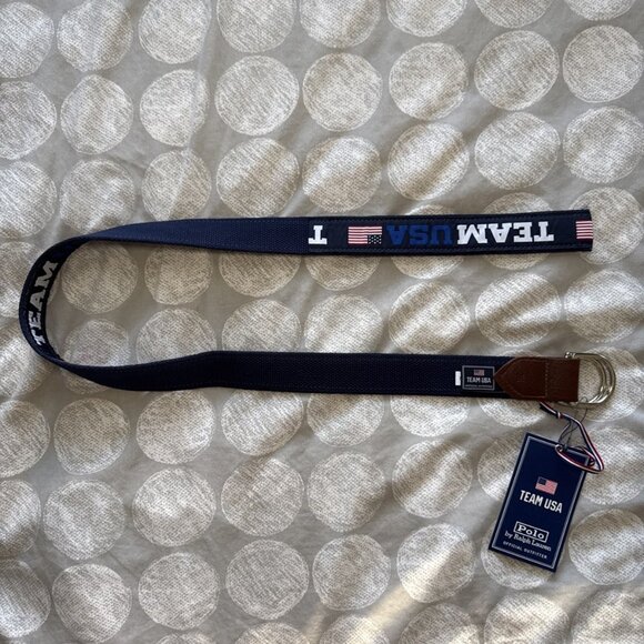 NWT Polo Ralph Lauren Unisex Team USA 2024 Olympics Closing Ceremony Belt Sz M - Picture 7 of 15
